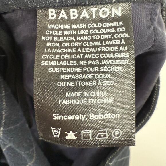 Babaton Aritzia Conan Pant Women's Size 0 Black Windowpane Check Crepe Mid-Rise - Picture 9 of 9